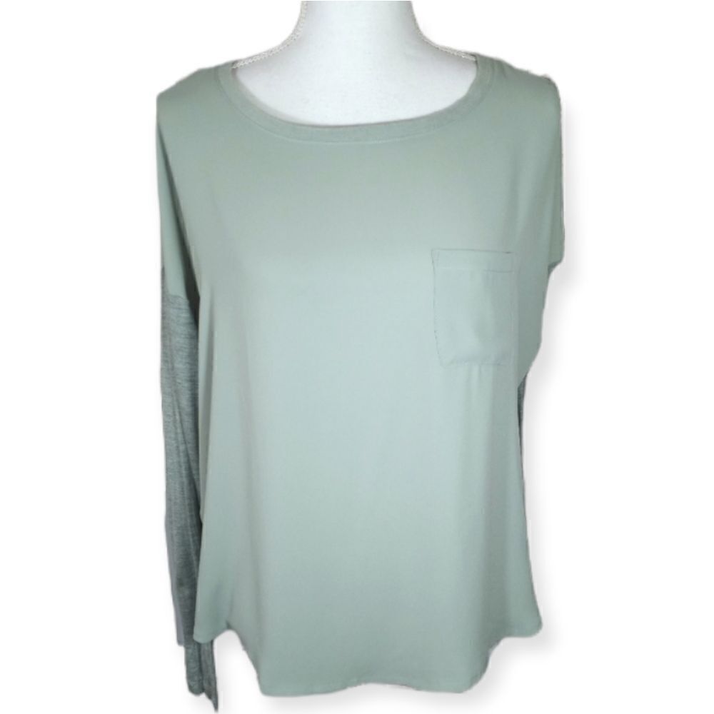 LOU & GREY SAGE GREEN BLOUSE SZ.M GUC